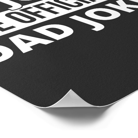 my jokes are dad jokes ポスター (角)