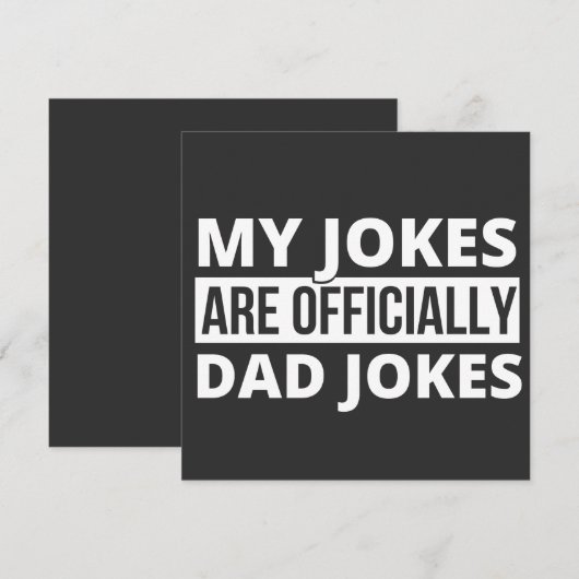 my jokes are dad jokes 招待状 (正面/裏面)