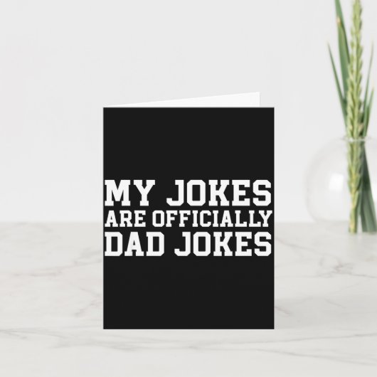 My Jokes Are Ly Dad Jokes Pregnancy Announcement  カード (正面)