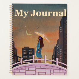 "My Journal" | 雨の夜の街並みとローファイアニメ プランナー手帳