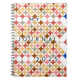 MY JOURNAL 2025 journal with simple graphic shapes ノートブック