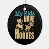 My Kids Have Hooves Goat Mom Dad Parent セラミックオーナメント (左)