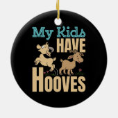 My Kids Have Hooves Goat Mom Dad Parent セラミックオーナメント (裏面)