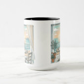My Kind Of Morning | 静かな朝のコーヒー バルコニーからの日の出 マグカップ (中央)