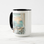 My Kind Of Morning | 静かな朝のコーヒー バルコニーからの日の出 マグカップ (正面左)