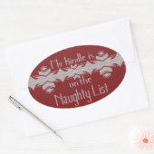 My Kindle Is on the Naughty List Sticker 楕円形シール (封筒)