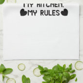My Kitchen My Rules Funny Kitchen Towel キッチンタオル (折り畳み)