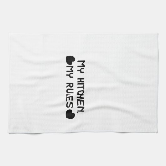 My Kitchen My Rules Funny Kitchen Towel キッチンタオル (横)