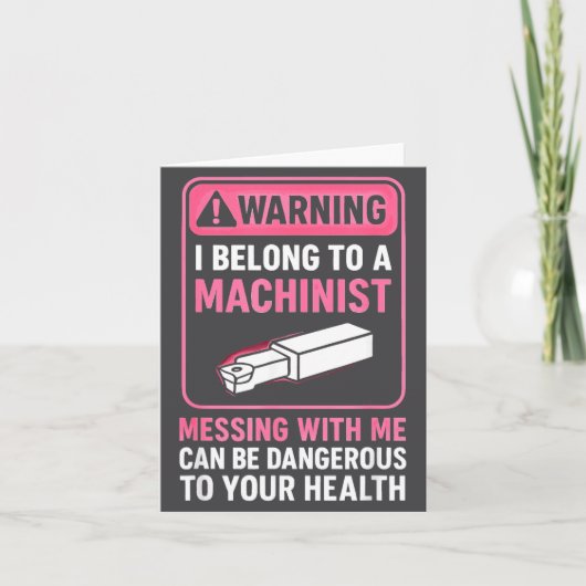 My Knight In Machinist Wife Girlfriend Funny Anniv カード (正面)