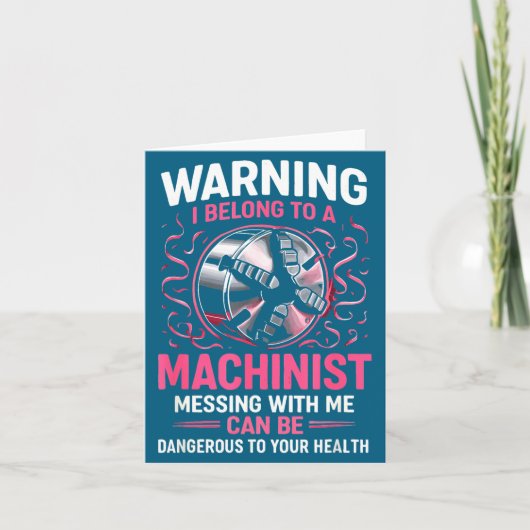 My Knight In Machinist Wife Girlfriend Funny Anniv カード (正面)