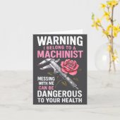 My Knight In Machinist Wife Girlfriend Funny Anniv カード (黄色い花)