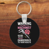 My Knight In Machinist Wife Girlfriend Funny Anniv キーホルダー (正面)