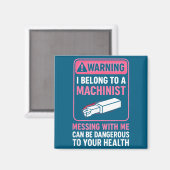 My Knight In Machinist Wife Girlfriend Funny Anniv マグネット (正面/裏面)