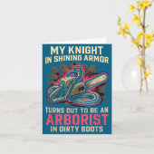 My Knight In Shining Funny Arborist Wife Women Gir カード (黄色い花)