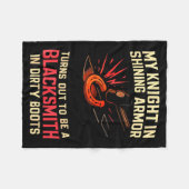 My Knight In Shining Funny Blacksmith Wife Women F フリースブランケット (正面(横))