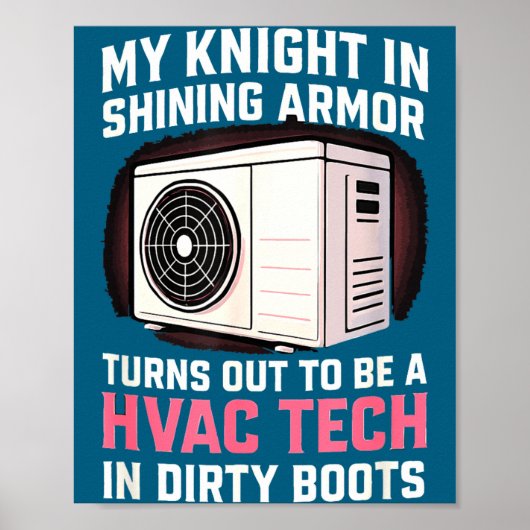 My Knight In Shining Funny Hvac Tech Wife Women Gi ポスター (正面)