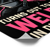 My Knight In Shining Funny Welder Wife Women Girls ポスター (角)