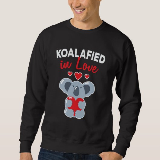 My Koala Bear Is My Valentine Cupid Heart Valentin スウェットシャツ (正面)