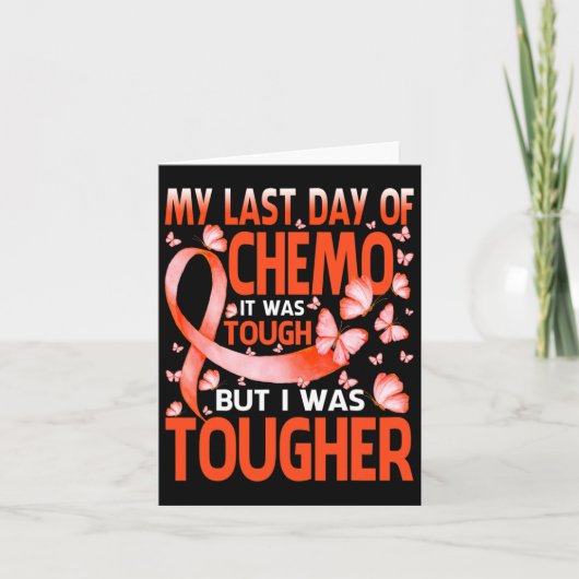 My Last Day Of Day Chemo Leukemia認識度バター カード (正面)