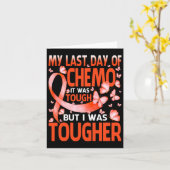 My Last Day Of Day Chemo Leukemia認識度バター カード (黄色い花)