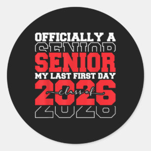 My Last First Day Shirt Senior 2026卒業クラス ラウンドシール