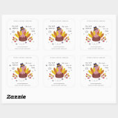 My Last Nerve Funny Thanksgiving Candle Label スクエアシール (シート)