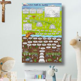 My Lenten Path to Easter Kids Interactive Coloring ポスター