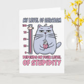 My Level Of Sarcasm Depends On Level Of Stupidity カード (黄色い花)
