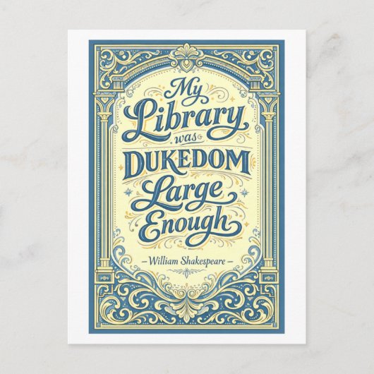 "My Library" Shakespeare ポストカード (正面)