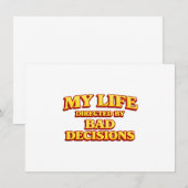 My Life Directed by Bad Decisions Movie Design 招待状 (正面/裏面)