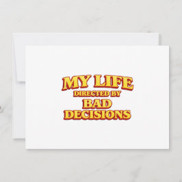 My Life Directed by Bad Decisions Movie Design 招待状