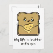 My life is butter with you postcard postcrossing ポストカード (正面/裏面)