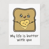 My life is butter with you postcard postcrossing ポストカード (正面)