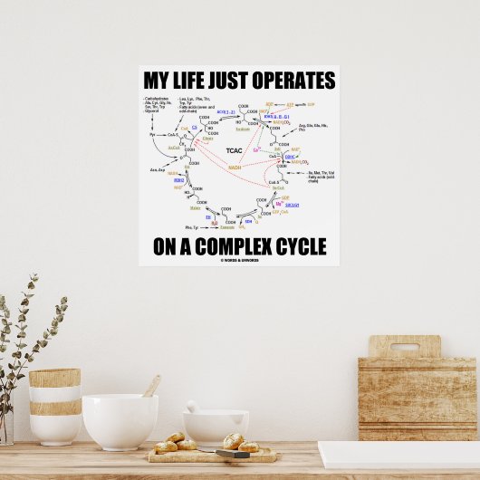 My Life Just Operates On A Complex Cycle (Krebs) ポスター (キッチン)