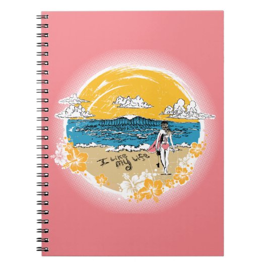 MY LIFE Surf Girl Notebookが好き ノートブック (正面)