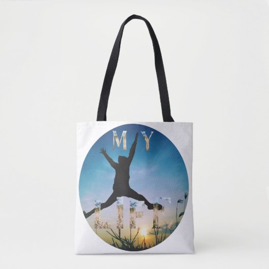 My Life Tote Bag – Inspirational Nature Design トートバッグ (正面)