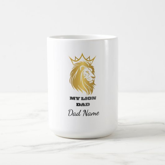 My Lion Dad – Golden Lion Father gift for Dad コーヒーマグカップ (中央)