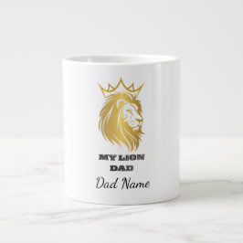 My Lion Dad – Golden Lion Father gift for Dad ジャンボコーヒーマグカップ