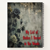 My List of Bodies Gothic Spiral Notebook ノートブック (裏面)