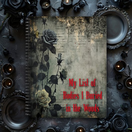 My List of Bodies Gothic Spiral Notebook ノートブック