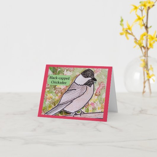 My Little Chickadee  カード (黄色い花)