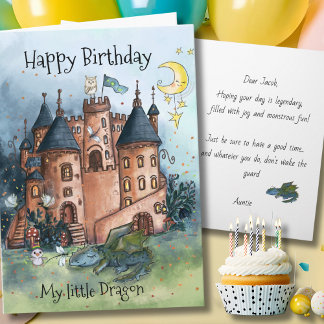 My Little Dragon Birthday Card | Whimsical Castle  シーズンカード