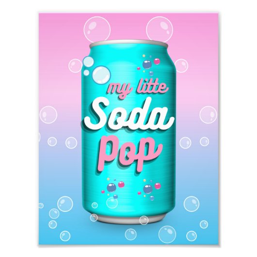 My little Soda Pop Can Bubbles フォトプリント (正面)