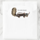 My Little Stinkerカスタマイズ可能なオーバルスカンクステッカー 楕円形シール (バッグ)