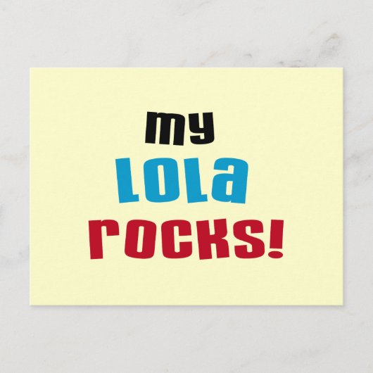 My Lola Rocks Tシャツ&ギフト ポストカード (正面)