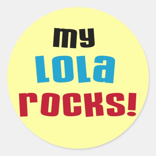 My Lola Rocks Tシャツ&ギフト ラウンドシール (正面)