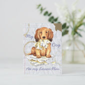 My Longhaired Dachshund Ate my Lesson Plan ポストカード (スタンド正面)