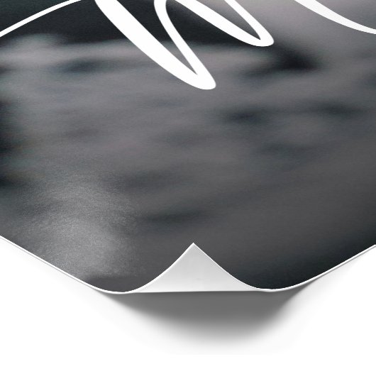 My Love モダン Script結婚の写真 ポスター (コーナー)