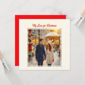 MY LOVE FOR CHRISTMAS MAN AND WOMAN SCENE TOGETHER カード (正面/裏面インサイチュ)