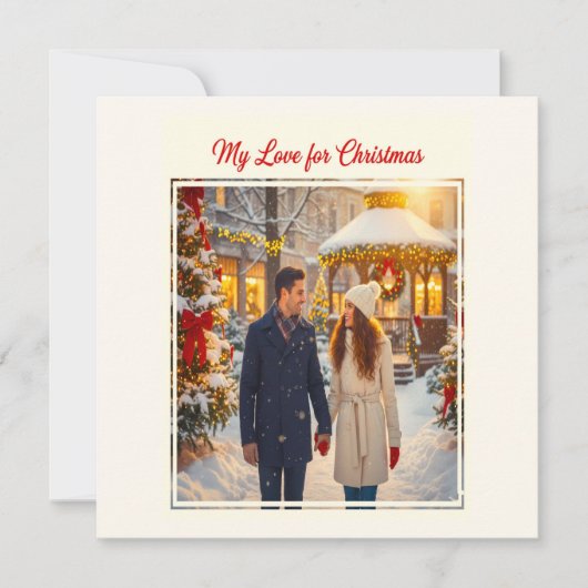MY LOVE FOR CHRISTMAS MAN AND WOMAN SCENE TOGETHER カード (正面)